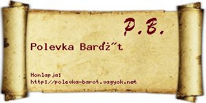 Polevka Barót névjegykártya